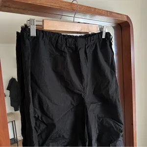Reformation Camden Pants Black Women's S Utility Nylon Drawstring Hem Relaxed thumbnail 5