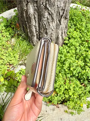 Coach Canvas Tri-Fold Wallet With Floral Print White/Tan thumbnail 5
