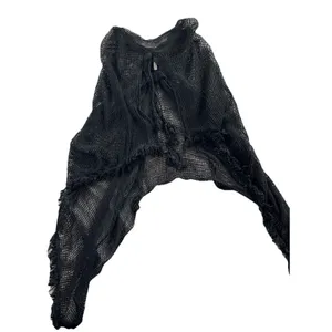 Lulus Clothing Co Crochet Fairy Goth Witchy Shawl Wrap thumbnail 3