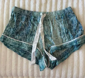 Victoria's Secret Teal Snake Print Sleep Shorts thumbnail 1
