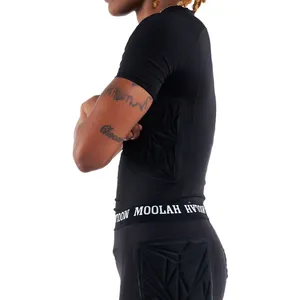 Moolah Basketball Black Short Sleeve Padded Compression Tee‎ Size XXL NWOT thumbnail 3