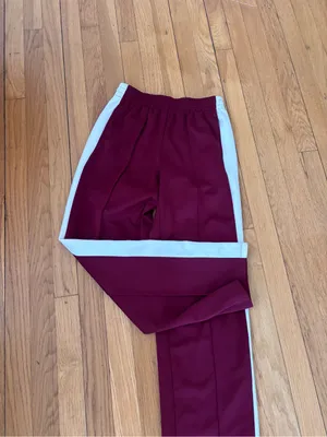 Sincerely Jules Cropped Maroon Track Pants XS thumbnail 5