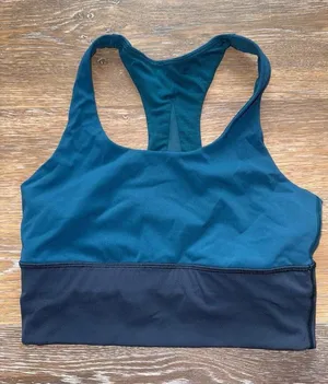 Lululemon Invigorate Bra *Long Line Nile Blue/Nocturnal Teal Size 6 thumbnail 1