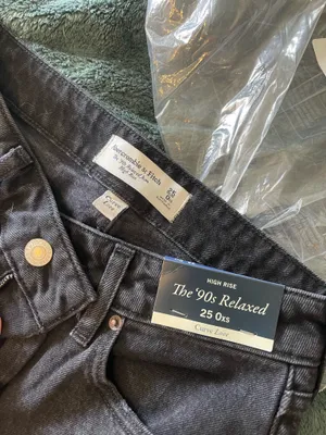 Abercrombie Jeans Curve Love High-Rise 90s Relaxed Black thumbnail 2