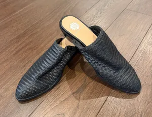 Yellow Box Black Woven Slip-On Wedge Mules Size 8.5 - C16-065 thumbnail 1