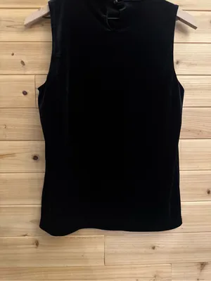 Lauren Ralph Lauren Medium Sleeveless Velvet Cowlneck Turtleneck Blouse Top thumbnail 3