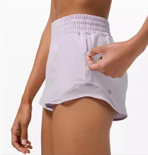 Lululemon Hotty Hot High Rise Athletic Shorts Lavender Dew Purple Size 12 thumbnail 1