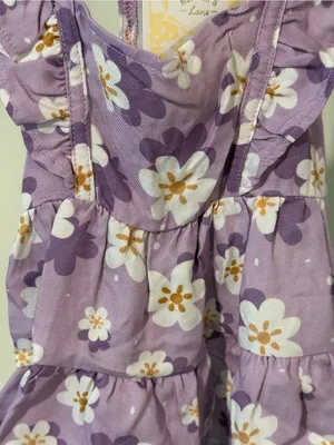 Lavender nwt size small Floral Ruffle pet dog cat dress apparel costume thumbnail 2
