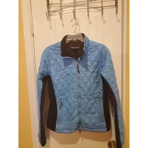 Marmot Jacket Womens L Teal/Black Quilted Full Zip Puffer Lightweight Outdoors thumbnail 5