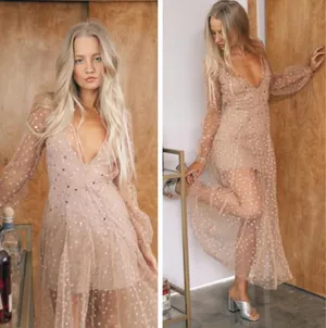 For Love & Lemons All That Glitters Maxi Dress. Size Small thumbnail 7