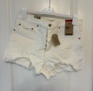 Levi’s 501 Denim Shorts High-Rise White thumbnail 1