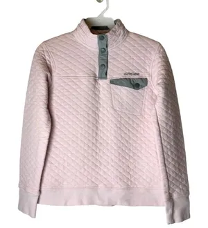 Spyder Sweatshirt Womens S Pink Long Sleeve Snap Mock‎ Neck Quilted Pullover thumbnail 1