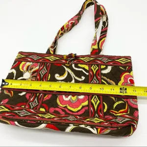 Vera Bradley Puccini Retired Pattern Small Tote Toggle Close Brown Abstract‎ thumbnail 8
