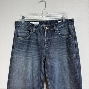 Zara Dark Wash Wide Leg Jeans High Rise Denim Pants Sz 8 thumbnail 3