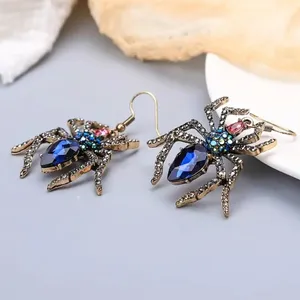 Silver Spider Dangle Earrings Whimsigoth Goth Witchy Edgy Grunge Halloween thumbnail 4