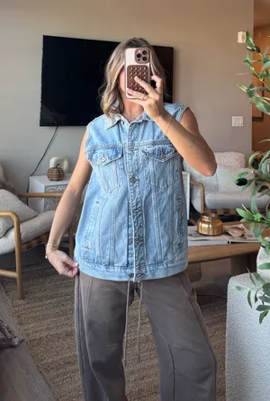 Abercrombie Denim Vest Light Blue thumbnail 1