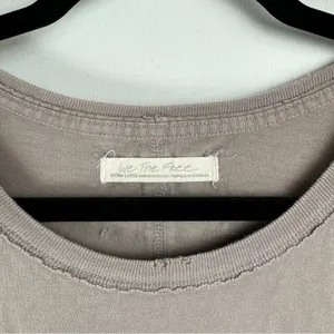 Free People We The Free Fade Into You Tee Sz XL Taupe Long Sleeve Top thumbnail 9
