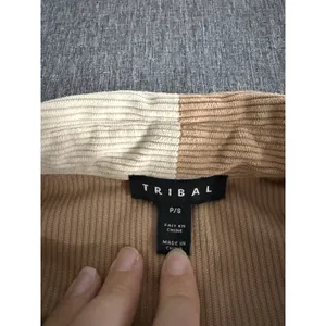 Tribal Colorblock Corduroy Button Down Shirt Sz S Country Shacket Fall thumbnail 5