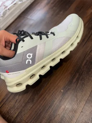 On Cloudrunner running sneakers in the Frost/Aloe colorway thumbnail 6