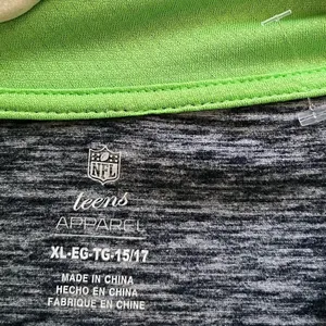 NFL Teens Love Seattle Seahawks Zip Up Athletic Jacket Grey Rave Green XL thumbnail 4