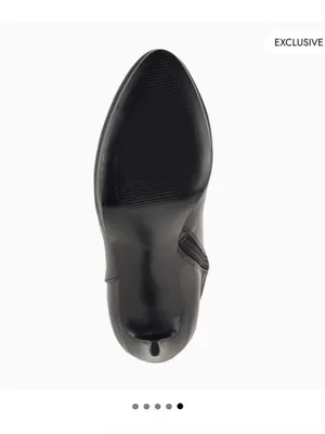 Quizme Platform Leather Boots Black Stiletto Heel Boots with Zipper thumbnail 5