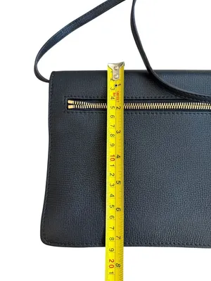 BURBERRY House Check Canvas Black Leather Macken Crossbody Bag thumbnail 15