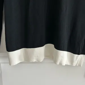 The Limited Colorblock Knit Top Black Cream Size M thumbnail 3