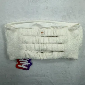 Yitty Small Pet Me Four Strap Bandeau Ivory Fuzzy Faux Fur Crop Top BN2253619 thumbnail 12