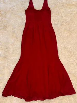 NEW REFORMATION Laine Red sleeveless midi dress sz 4 thumbnail 6