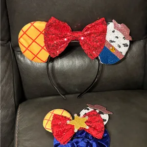 Disney Toy Story Woody Jessie red bow Ears headband and matching scrunchie set thumbnail 2