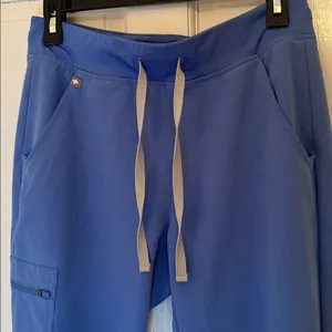 Figs Women’s Vibrant Blue Jogger‎ Scrub Pants size S Tall EUC thumbnail 2