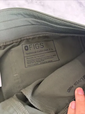 Figs Olive Green Jogger Pants with Orange Drawstring thumbnail 4