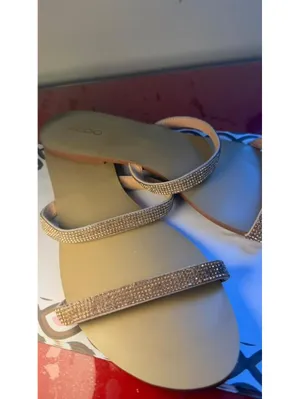 SIZE 9 ALDO Women’s Sandals rose gold summer shoes thumbnail 2