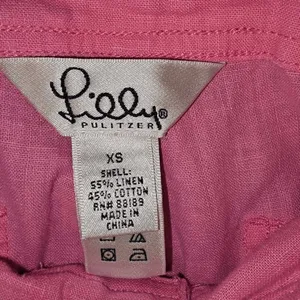 Lilly Pulitzer Womens Pink‎ Linen Blend Roll Up Pants XS thumbnail 4