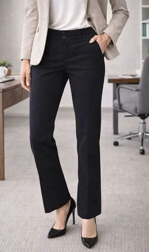 Old Navy Black Dress Pants | Tailored Business Casual Trousers | Size 4 thumbnail 1