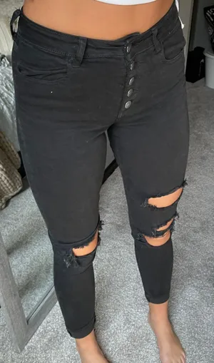 American Eagle Black Jeans Size 4 thumbnail 3