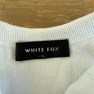 White Fox Tank Top Sleeveless Buckle Strap Size S White thumbnail 2