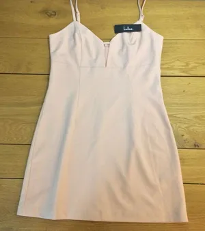 NWT Lulu’s sultry moment’s blush medium dress thumbnail 1