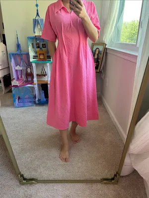 Cool fabric pink dress. S thumbnail 14