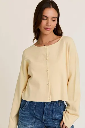 Le lis butter yellow cardigan thumbnail 3
