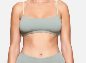 SKIMS cotton jersey scoop bralette (xs mineral) thumbnail 1