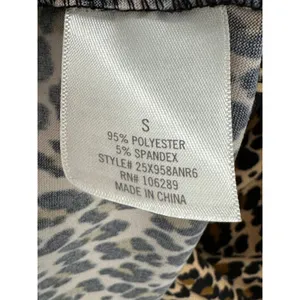 Mi.Ami Women Brown Black Cheetah Print Short Sleeve Mini Dress 25X958ANR6 Size S thumbnail 6
