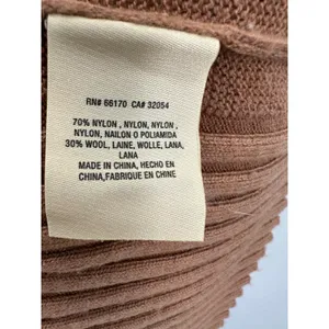 Moth Anthropologie Women Medium‎ Tan Brown Ribbed High Neck Sleeveless Sweater thumbnail 8