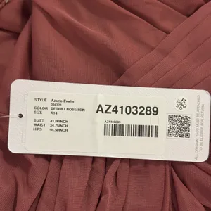 Azazie Evalin Chiffon Bridesmaid Dress Desert Rose Pink Size A14 Formal Maxi New thumbnail 3