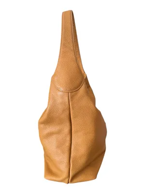 Dooney & Bourke Camel Tan Saddle Pebble Leather LOGO LOCK Hobo Shoulder Bag thumbnail 9