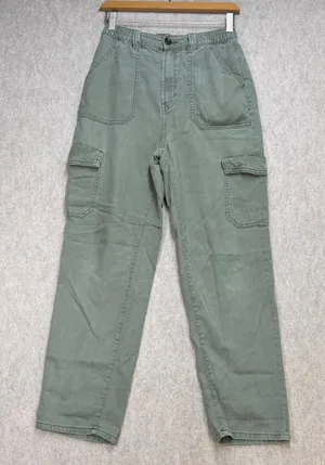 a.n.a Womens 2 Green Utility Gorpcore Military Inspired Cargo Pants thumbnail 1