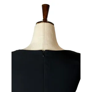 Bailey 44 Sheath Dress Women XS Black Tan Beaded Mixed Media Cocktail Party LBD thumbnail 5