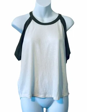 Me to We pacsun burn out cold shoulder tee thumbnail 1