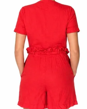 Forest lily womens red button thumbnail 2