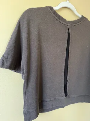All Saints Short Sleeve Cropped Sweatshirt Shirt thumbnail 6
